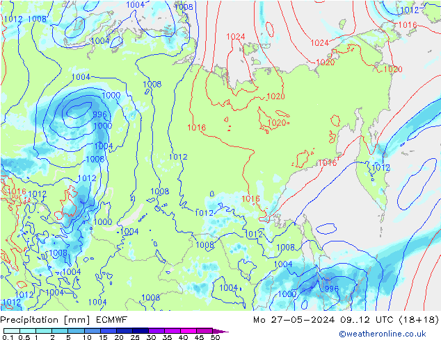 Neerslag ECMWF ma 27.05.2024 12 UTC