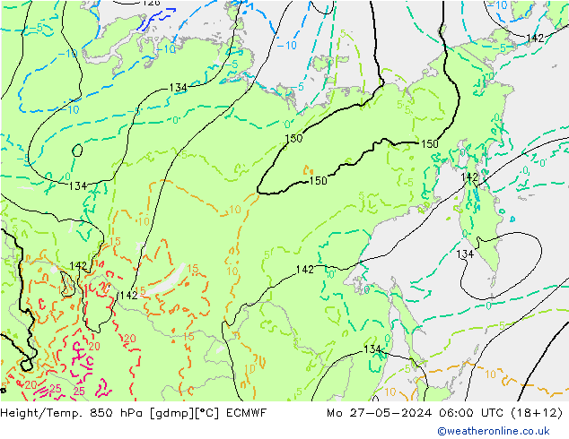 Height/Temp. 850 hPa ECMWF  27.05.2024 06 UTC