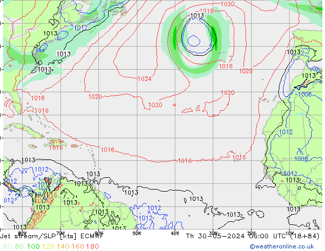 Jet stream/SLP ECMWF Th 30.05.2024 06 UTC