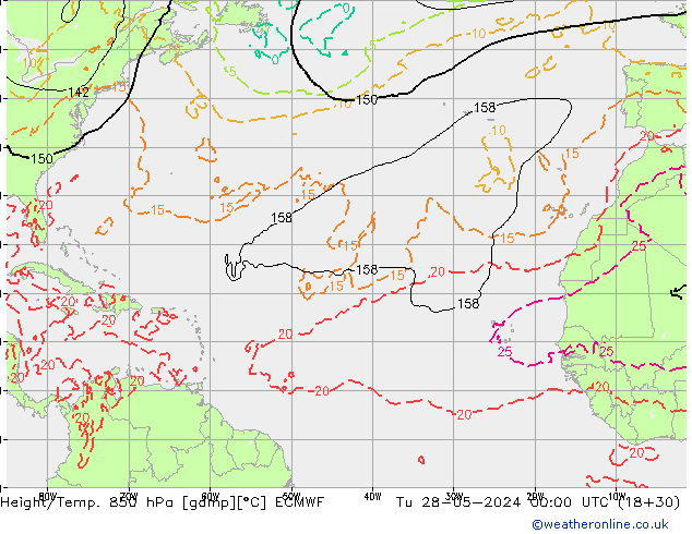 Z500/Rain (+SLP)/Z850 ECMWF Tu 28.05.2024 00 UTC