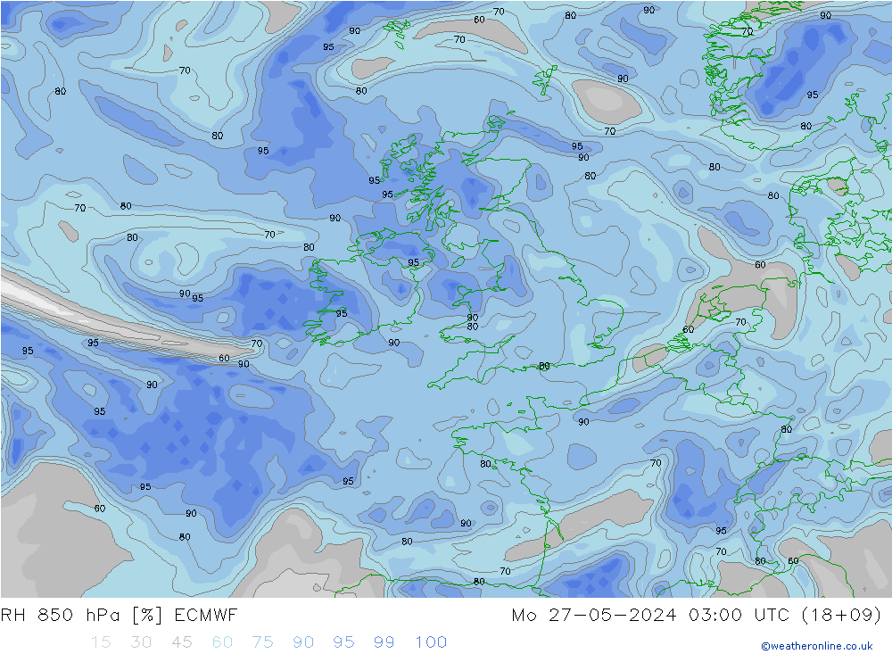 RH 850 hPa ECMWF Seg 27.05.2024 03 UTC