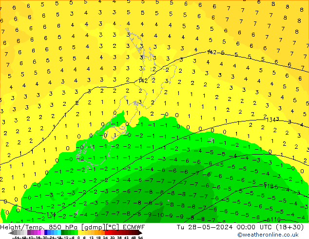 Z500/Rain (+SLP)/Z850 ECMWF mar 28.05.2024 00 UTC