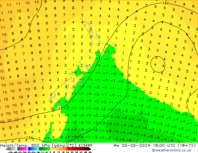 Z500/Rain (+SLP)/Z850 ECMWF ср 29.05.2024 18 UTC