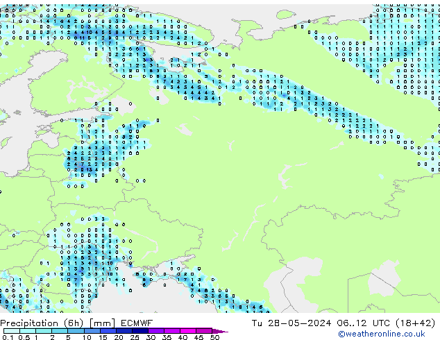 Z500/Rain (+SLP)/Z850 ECMWF mar 28.05.2024 12 UTC