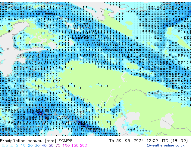 Toplam Yağış ECMWF Per 30.05.2024 12 UTC