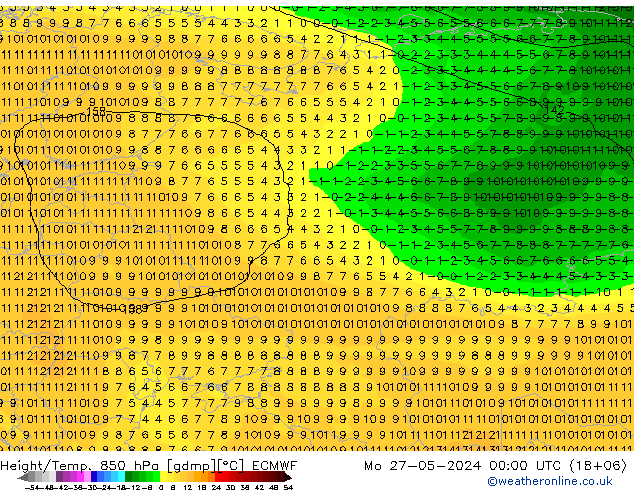 Z500/Rain (+SLP)/Z850 ECMWF  27.05.2024 00 UTC