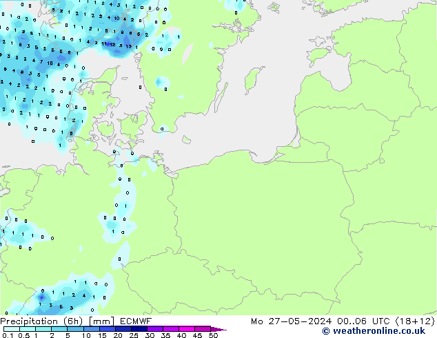 Z500/Rain (+SLP)/Z850 ECMWF пн 27.05.2024 06 UTC