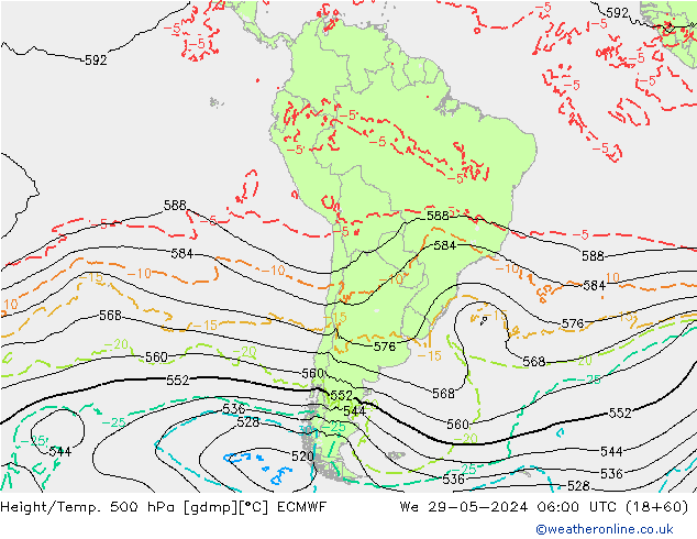 Z500/Rain (+SLP)/Z850 ECMWF St 29.05.2024 06 UTC