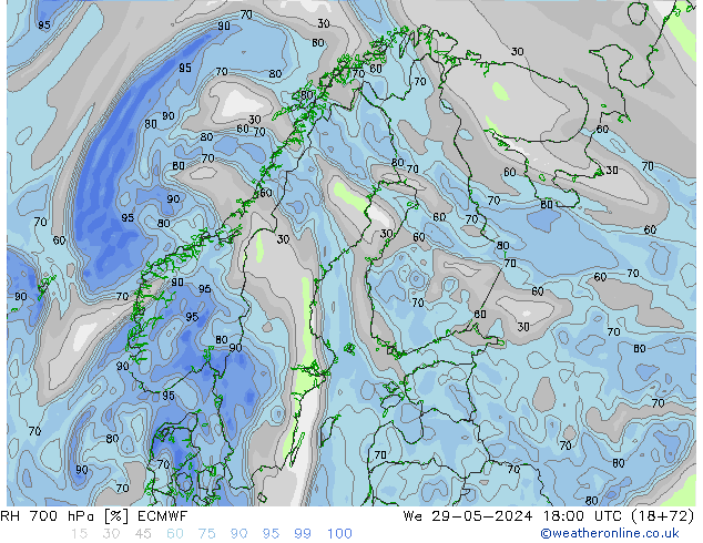 RV 700 hPa ECMWF wo 29.05.2024 18 UTC