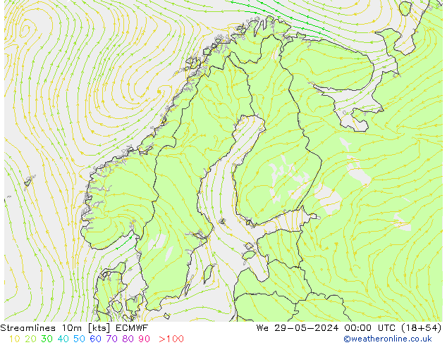 Rüzgar 10m ECMWF Çar 29.05.2024 00 UTC