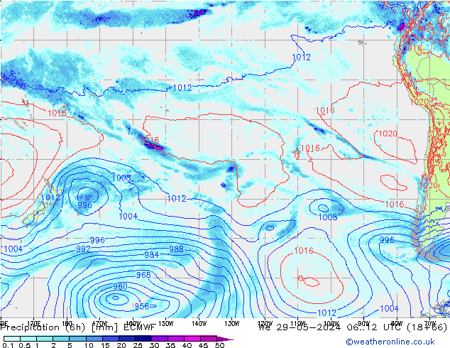Z500/Rain (+SLP)/Z850 ECMWF mié 29.05.2024 12 UTC