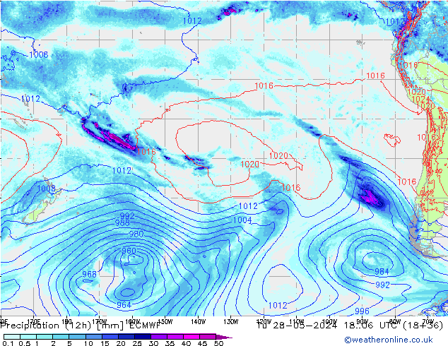 Precipitación (12h) ECMWF mar 28.05.2024 06 UTC