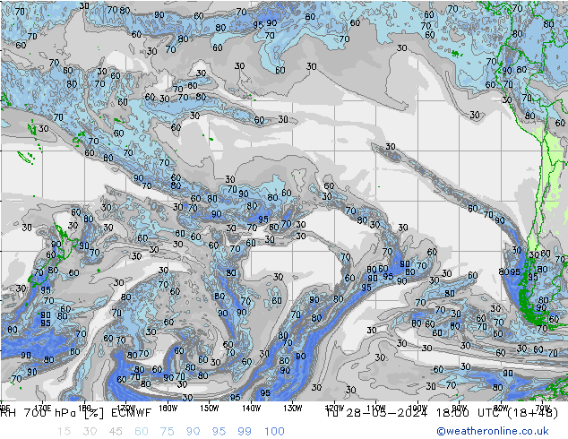 RV 700 hPa ECMWF di 28.05.2024 18 UTC