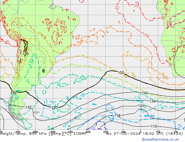 Z500/Regen(+SLP)/Z850 ECMWF ma 27.05.2024 18 UTC