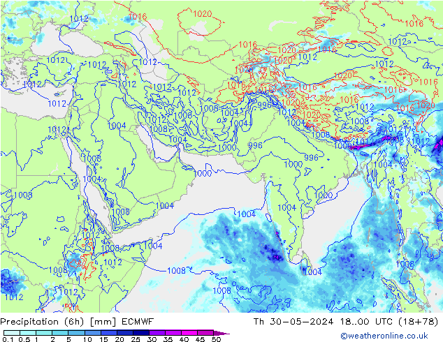 Z500/Regen(+SLP)/Z850 ECMWF do 30.05.2024 00 UTC