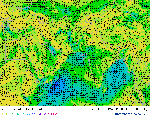 Rüzgar 10 m ECMWF Sa 28.05.2024 06 UTC