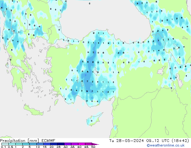 Precipitación ECMWF mar 28.05.2024 12 UTC