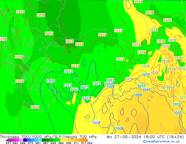 Thck 700-1000 hPa ECMWF  27.05.2024 18 UTC