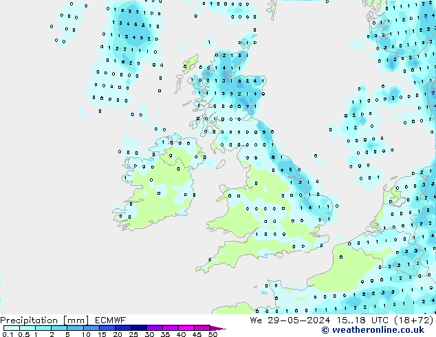 Yağış ECMWF Çar 29.05.2024 18 UTC