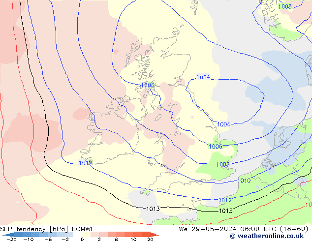 тенденция давления ECMWF ср 29.05.2024 06 UTC