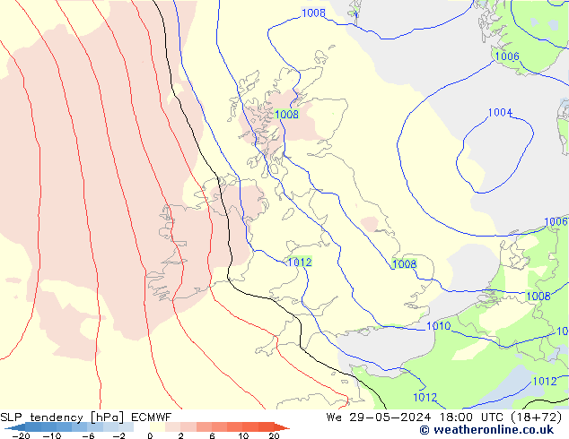 Y. Basıncı eğilimi ECMWF Çar 29.05.2024 18 UTC