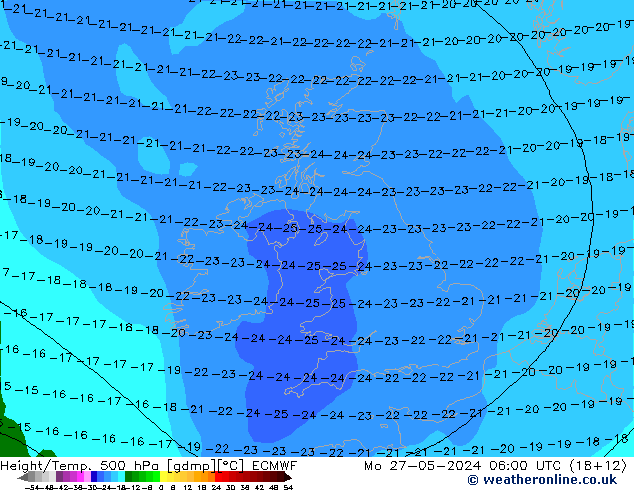 Z500/Regen(+SLP)/Z850 ECMWF ma 27.05.2024 06 UTC