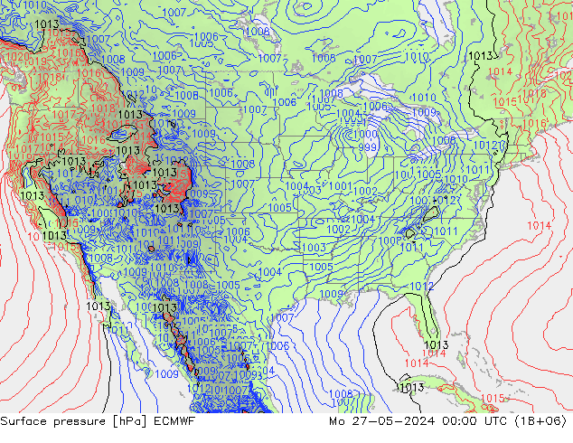 Yer basıncı ECMWF Pzt 27.05.2024 00 UTC