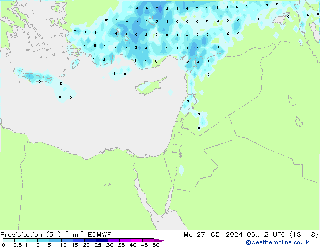 Z500/Rain (+SLP)/Z850 ECMWF пн 27.05.2024 12 UTC