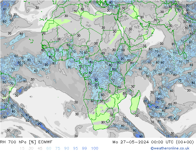 700 hPa Nispi Nem ECMWF Pzt 27.05.2024 00 UTC