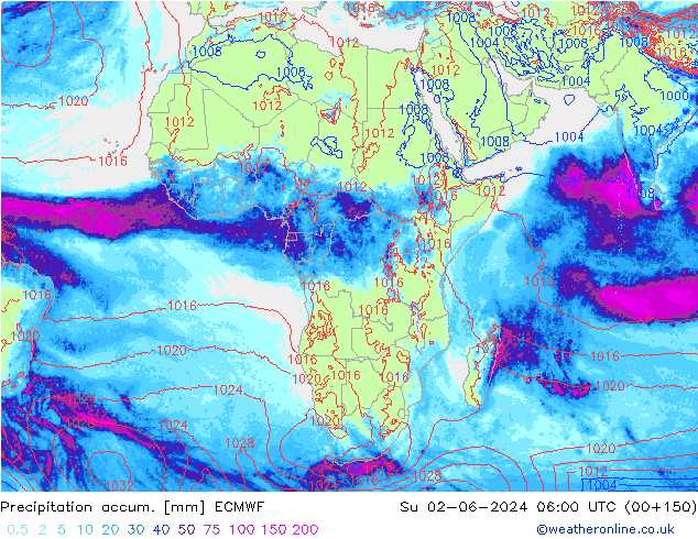 Précipitation accum. ECMWF dim 02.06.2024 06 UTC