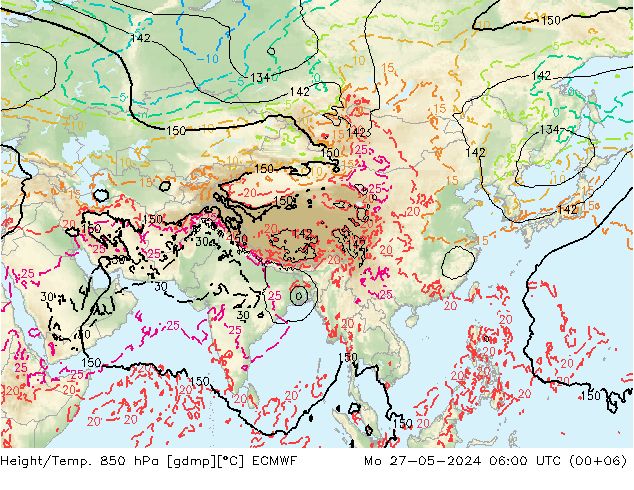 Z500/Rain (+SLP)/Z850 ECMWF Seg 27.05.2024 06 UTC