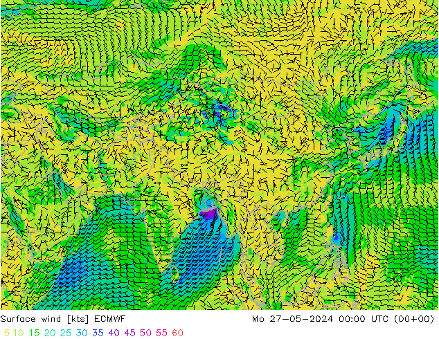 Wind 10 m ECMWF ma 27.05.2024 00 UTC