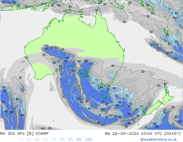 RH 300 hPa ECMWF  29.05.2024 03 UTC