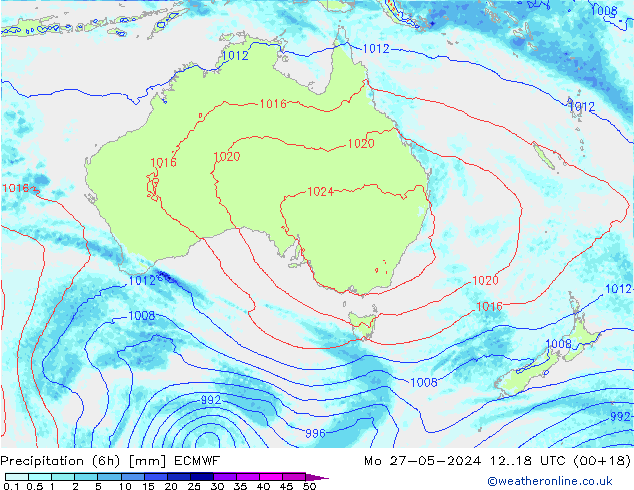 Z500/Regen(+SLP)/Z850 ECMWF ma 27.05.2024 18 UTC