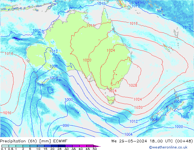 Z500/Regen(+SLP)/Z850 ECMWF wo 29.05.2024 00 UTC