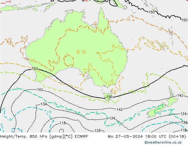 Z500/Regen(+SLP)/Z850 ECMWF ma 27.05.2024 18 UTC