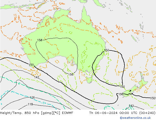 Height/Temp. 850 hPa ECMWF czw. 06.06.2024 00 UTC