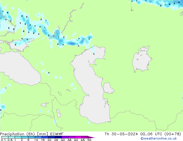 Yağış (6h) ECMWF Per 30.05.2024 06 UTC