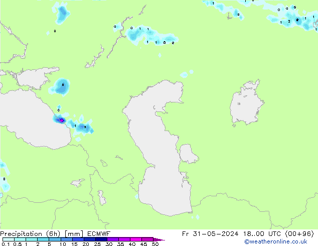 Z500/Rain (+SLP)/Z850 ECMWF Sex 31.05.2024 00 UTC