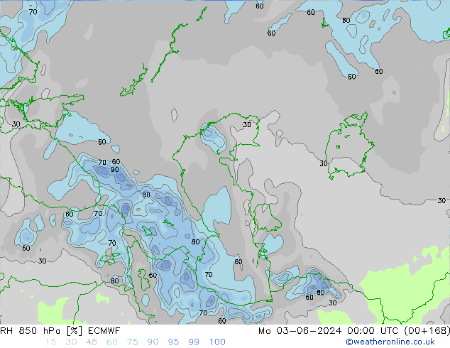 RH 850 hPa ECMWF  03.06.2024 00 UTC