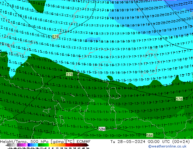 Z500/Rain (+SLP)/Z850 ECMWF mar 28.05.2024 00 UTC