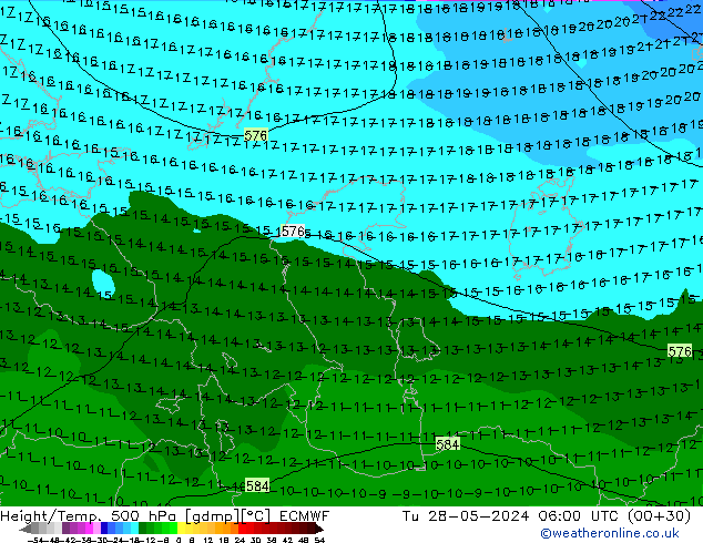 Z500/Rain (+SLP)/Z850 ECMWF mar 28.05.2024 06 UTC