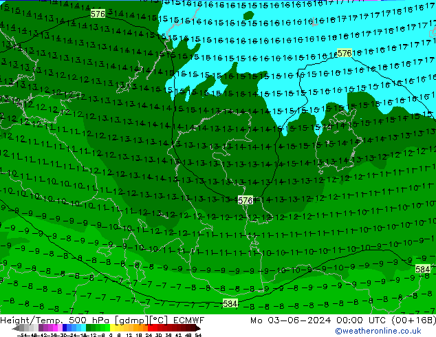 Z500/Rain (+SLP)/Z850 ECMWF ��� 03.06.2024 00 UTC