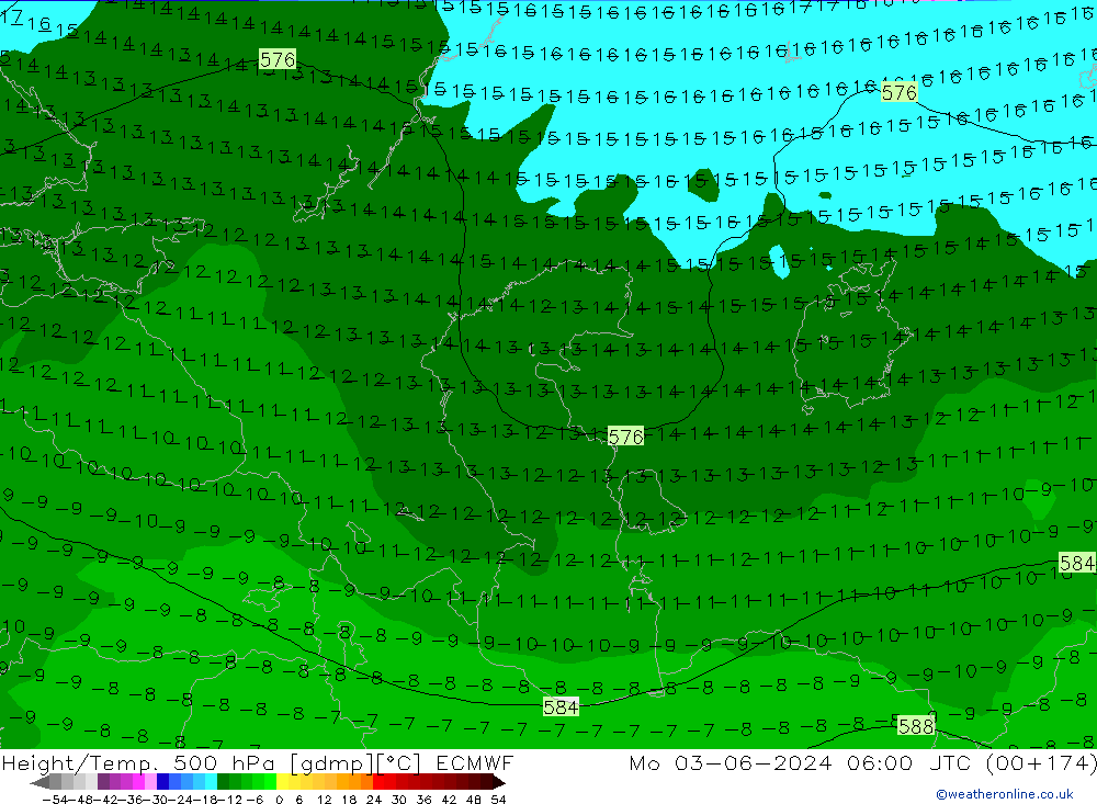 Z500/Regen(+SLP)/Z850 ECMWF ma 03.06.2024 06 UTC