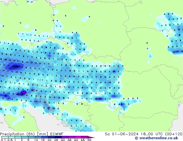 Z500/Yağmur (+YB)/Z850 ECMWF Cts 01.06.2024 00 UTC