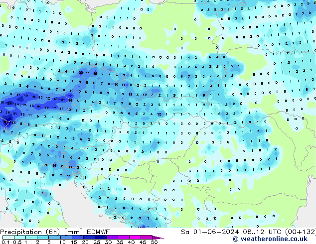 Z500/Regen(+SLP)/Z850 ECMWF za 01.06.2024 12 UTC