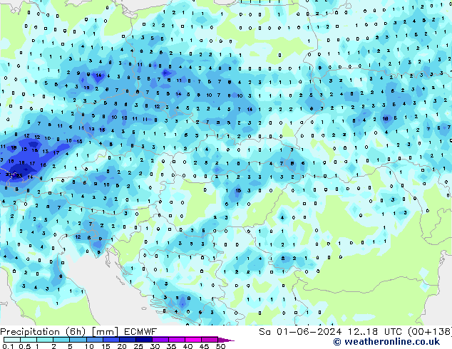 Z500/Rain (+SLP)/Z850 ECMWF Sáb 01.06.2024 18 UTC