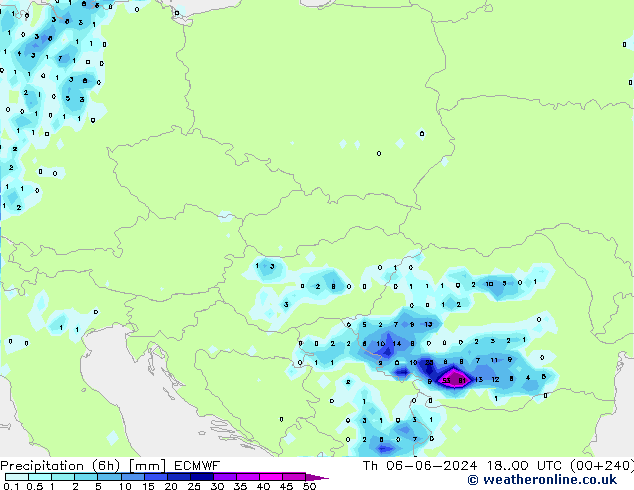 Z500/Rain (+SLP)/Z850 ECMWF Th 06.06.2024 00 UTC