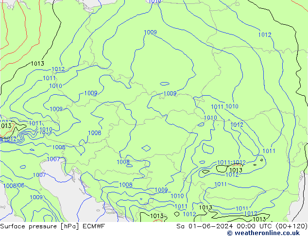 Yer basıncı ECMWF Cts 01.06.2024 00 UTC