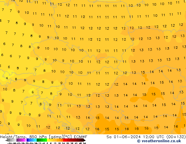 Z500/Regen(+SLP)/Z850 ECMWF za 01.06.2024 12 UTC